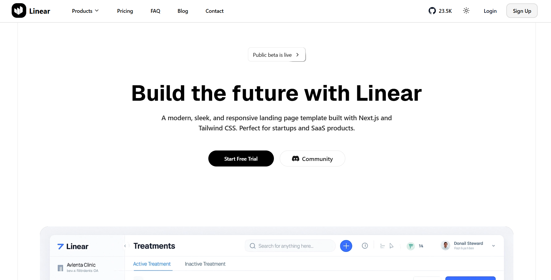 Linear Temp — UI Template